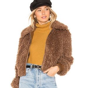 ASTR brown Sherpa jacket